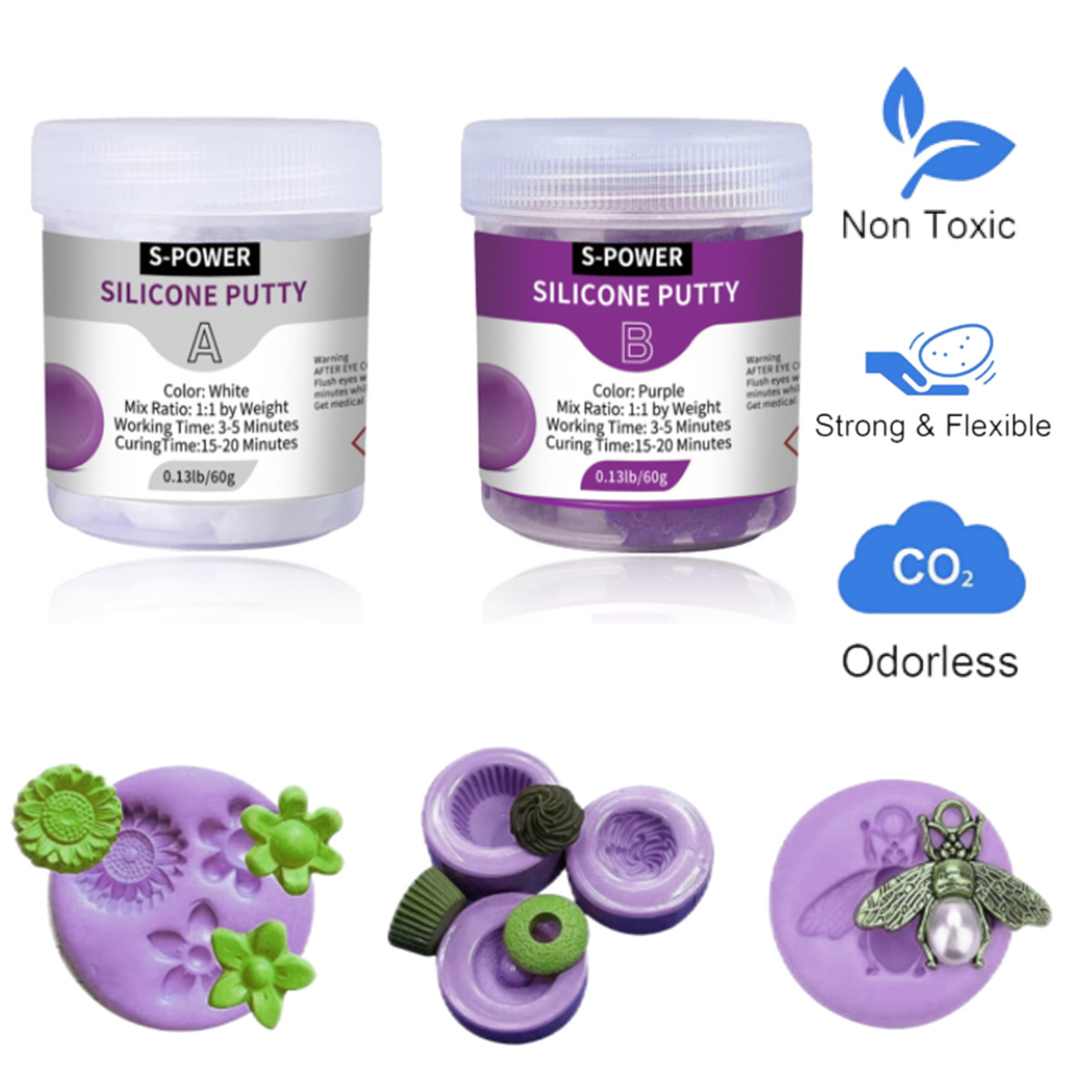 Soap Making Kit For Beginners - DIY ซิลิโคน Molding Putty Kit ง่ายอัตราส่วนการผสม
